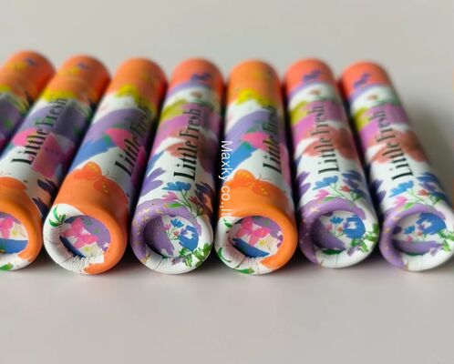 Slim cylindrical container, suitable for aromatherapy stick packaging and push-pull lip balm tubes.