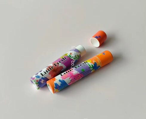 Slim cylindrical container, suitable for aromatherapy stick packaging and push-pull lip balm tubes.