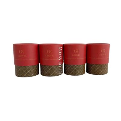 Red custom kraft paper tube socks, clothing cylindrical packaging, T-shirt paper cylindrical container