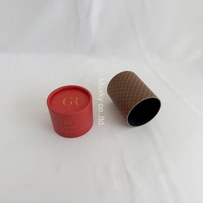 Red custom kraft paper tube socks, clothing cylindrical packaging, T-shirt paper cylindrical container
