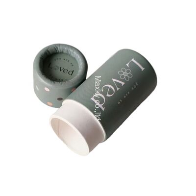 100% eco-friendly kraft paper lipstick tube, round, available in brown, pink and other colors, customizable.