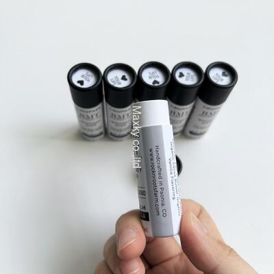 Eco-friendly, custom-designed plastic-free cosmetic kraft paper tubes, suitable for lip balms and face creams.