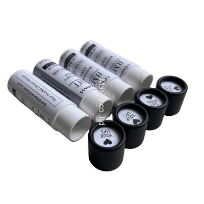 Eco-friendly, custom-designed plastic-free cosmetic kraft paper tubes, suitable for lip balms and face creams.