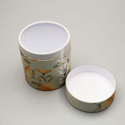 Customized  Food Grade Cylinder Cardboard Tea Packaging Cans Round Paper Tube Canister