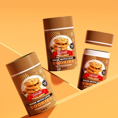 Biodegradable round cardboard boxes made of food-grade composite materials, suitable for chocolate, biscuits, candy, etc.