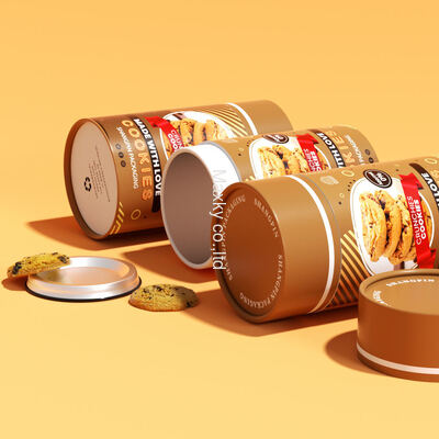 Biodegradable round cardboard boxes made of food-grade composite materials, suitable for chocolate, biscuits, candy, etc.