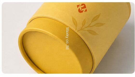 Biodegradable paper tube tea green packaging cylindrical food cardboard can, colors customizable.