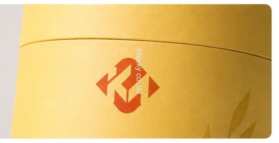 Biodegradable paper tube tea green packaging cylindrical food cardboard can, colors customizable.