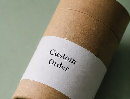 Recyclable Food-Grade Kraft Paper Tube  with Gold Print | Eco-Friendly Food Packaging