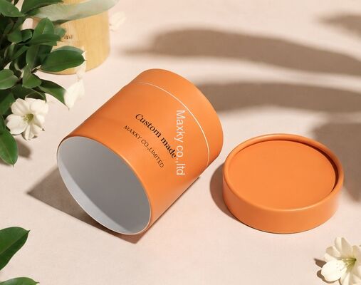 Eco-friendly Recyclable Kraft Paper Round Tube Food Grade Gold Printed Paper Core for Food Storage Packaging