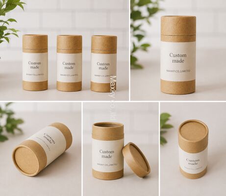Custom Printed Food Grade Kraft Paper Tubes for Tea, Coffee and Food Packaging