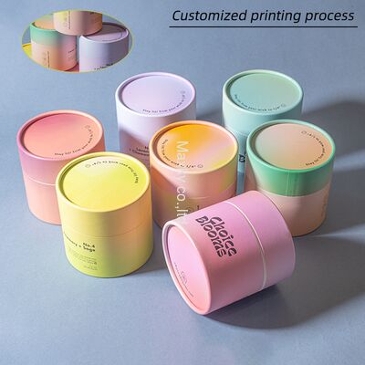 Sustainable Food Grade Kraft Paper Tube Containers with Custom Logo Printing