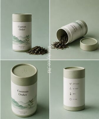 Custom Food Grade Paper Tubes for Herbal Tea and Snack Storage
