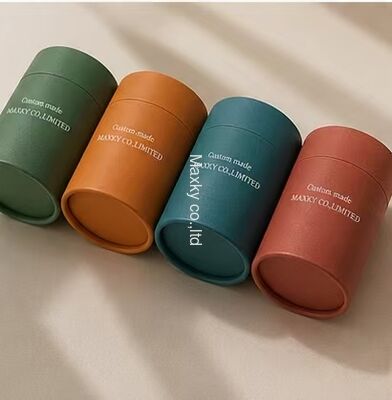 Biodegradable Kraft Paper Tubes with Custom Printed Logo Design