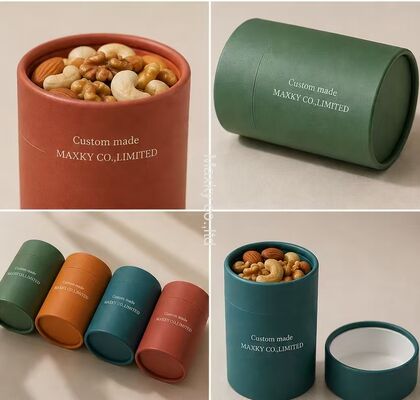 Food Safe Kraft Paper Canisters for Nuts Candy and Tea Storage