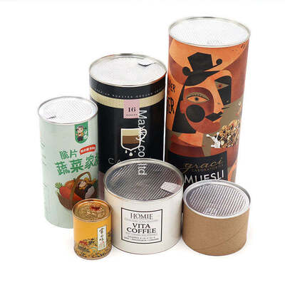 Custom Printed Round Paper Tube Canister for Food Packaging