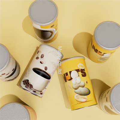 Eco-friendly paper cans seal tightly to preserve dry granular goods long-term.