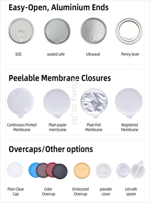 Eco-friendly paper cans seal tightly to preserve dry granular goods long-term.