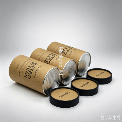 Custom Easy Open End Paper Can with Aluminum Foil Liner for Food Packaging
