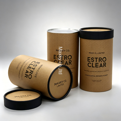 Custom Easy Open End Paper Can with Aluminum Foil Liner for Food Packaging