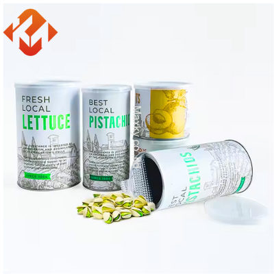 Custom Printed Paper Can with Peelable Lid for Powder Packaging