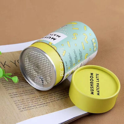 Custom Printed Paper Tube Canister for Black Tea Packaging and Storage