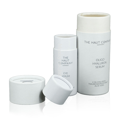 Custom Printed Round Composite Paper Tube With Liner For Cosmetic Serum Bottles