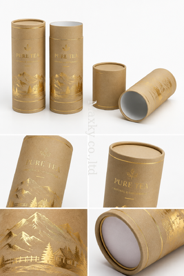 Wholesale and custom food-grade kraft paper packaging tubes and essential oil aromatherapy tubes
